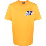 Camisetas amarillas de poliester de manga corta manga corta con cuello redondo con logo Diesel talla XS para hombre 