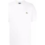Camisetas blancas de algodón de manga corta manga corta con cuello redondo con logo Lacoste talla XL para hombre 