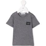 Camisetas grises de algodón de algodón infantiles con logo Dolce & Gabbana 
