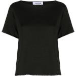 Camisetas negras de poliamida de manga corta rebajadas manga corta con cuello redondo trenzadas Thom Browne con trenzado talla L para mujer 
