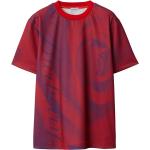 Camisetas rojas de poliester de manga corta manga corta con cuello redondo Burberry con motivo de rosa para mujer 