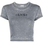 Camisetas de poliester de manga corta manga corta con cuello redondo con logo Guess talla XL para mujer 