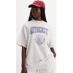 Camisetas estampada grises de algodón vintage LEVI´S talla S para mujer 