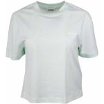 Camisetas verdes de algodón de manga corta de verano manga corta con cuello redondo Guess para mujer 