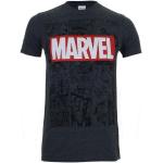 Camisetas marrones de algodón de manga corta Marvel tallas grandes manga corta con cuello redondo con logo talla XXL para hombre 