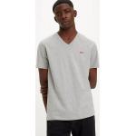 Camisetas grises de algodón de cuello redondo con cuello redondo de punto LEVI´S Housemark talla M para hombre 