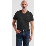 Camisetas negras de algodón de cuello pico LEVI´S Housemark talla XL para hombre 
