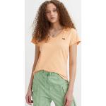 Camisetas naranja de algodón de cuello redondo rebajadas con cuello redondo informales LEVI´S talla XS para mujer 