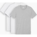 Camisetas grises de algodón de cuello redondo con cuello redondo de punto LEVI´S talla XS 