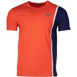 Camisetas deportivas naranja de algodón de verano de punto Le Coq Sportif para hombre 