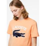 Camisetas estampada naranja de algodón tallas grandes cocodrilo Lacoste talla 3XL para hombre 