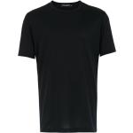 Camisetas negras de algodón de manga corta manga corta con cuello redondo Dolce & Gabbana talla XS para hombre 