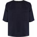Camisetas orgánicas azules de algodón de manga corta rebajadas manga corta con cuello redondo para hombre 