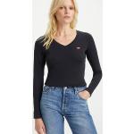 Camisetas negras de algodón de manga corta manga larga LEVI´S talla M para mujer 