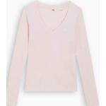 Camisetas rosas de algodón de manga corta manga larga vintage con logo LEVI´S talla XS para mujer 
