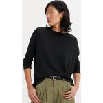 Camisetas negras de algodón de manga larga manga larga con cuello barco LEVI´S talla S para mujer 