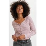 Camisetas lila de algodón de cuello pico rebajadas manga larga LEVI´S talla S para mujer 
