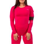 Camisetas rosas de fitness rebajadas manga larga de carácter deportivo talla XS para mujer 