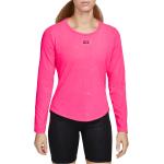 Camisetas rosas de fitness rebajadas manga larga Nike Dri-Fit talla M para mujer 