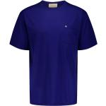 Camisetas azules de algodón de cuello redondo manga corta con cuello redondo con logo Gucci talla M para hombre 