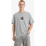 Camisetas grises de algodón de manga corta manga larga LEVI´S talla M para hombre 