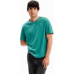 Camisetas orgánicas verdes de algodón de manga corta manga corta con cuello redondo Desigual talla S de materiales sostenibles para hombre 