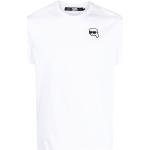 Camisetas orgánicas blancas de algodón de manga corta manga corta con cuello redondo Karl Lagerfeld talla S de materiales sostenibles para hombre 