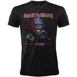 Camiseta Iron Maiden A Real Dead One. Camiseta oficial Rock negra. Banda de metal pesado. Algodón. Unisex. Adulto Niño., Negro , L