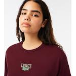 Camisetas estampada burdeos de algodón de punto Lacoste para mujer 