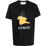 Camisetas estampada negras de algodón rebajadas Looney Tunes manga corta con cuello redondo con logo Ice J Iceberg talla S para hombre 