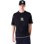 Camisetas negras de manga corta New York Yankees informales con logo talla M para hombre 