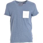 Camisetas azules de algodón de manga corta tallas grandes manga corta con cuello redondo Eleven Paris talla 3XL para mujer 