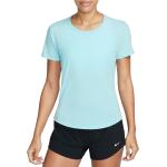 Camisetas azules de fitness rebajadas Nike Dri-Fit talla M para mujer 