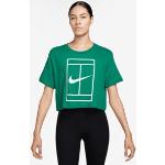Camisetas deportivas verdes Nike Heritage para mujer 