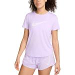 Camisetas moradas de running Nike Swoosh talla L para mujer 