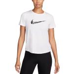 Camisetas blancas de running Nike Swoosh talla L para mujer 