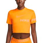 Camisetas naranja de fitness rebajadas Nike talla L para mujer 
