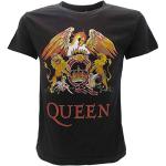 Camiseta original de Queen para niño, oficial, de la película del grupo Freddie Mercury, Negro , 5-6 Years