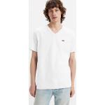 Camisetas blancas de algodón de cuello pico LEVI´S Housemark talla L para hombre 