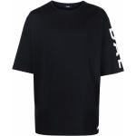 Camisetas negras de algodón de manga corta tallas grandes manga corta con cuello redondo con logo BALMAIN talla M 