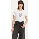 Camisetas estampada blancas de algodón con cuello redondo informales LEVI´S talla S para mujer 