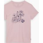Camisetas estampada lila de algodón rebajadas con cuello redondo informales LEVI´S talla S para mujer 
