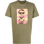 Camisetas estampada verde militar de algodón rebajadas Andy Warhol manga corta con cuello redondo de punto MAHARISHI para hombre 