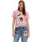 Camisetas de algodón de manga corta Disney Mickey Mouse manga corta con cuello redondo de punto Desigual talla M para mujer 
