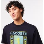 Camisetas estampada azul marino de algodón tallas grandes de punto Lacoste talla 3XL para hombre 