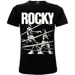 Camiseta Rocky original oficial Balboa vs Apollo Sylvester Stallone negra para hombre Negro M