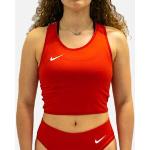 Camisetas rojas de running sin mangas Nike para mujer 