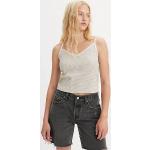 Camisetas grises de poliester con encaje  Tirantes finos sin mangas de punto LEVI´S talla XS para mujer 