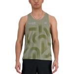 Camisetas verdes de running sin mangas New Balance talla L para hombre 