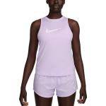 Camisetas moradas de running rebajadas sin mangas Nike Swoosh talla M para mujer 